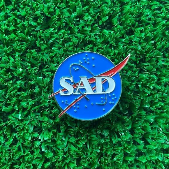 Sad Enamel Pin/ Brooch Lapel - Picture 6 of 6